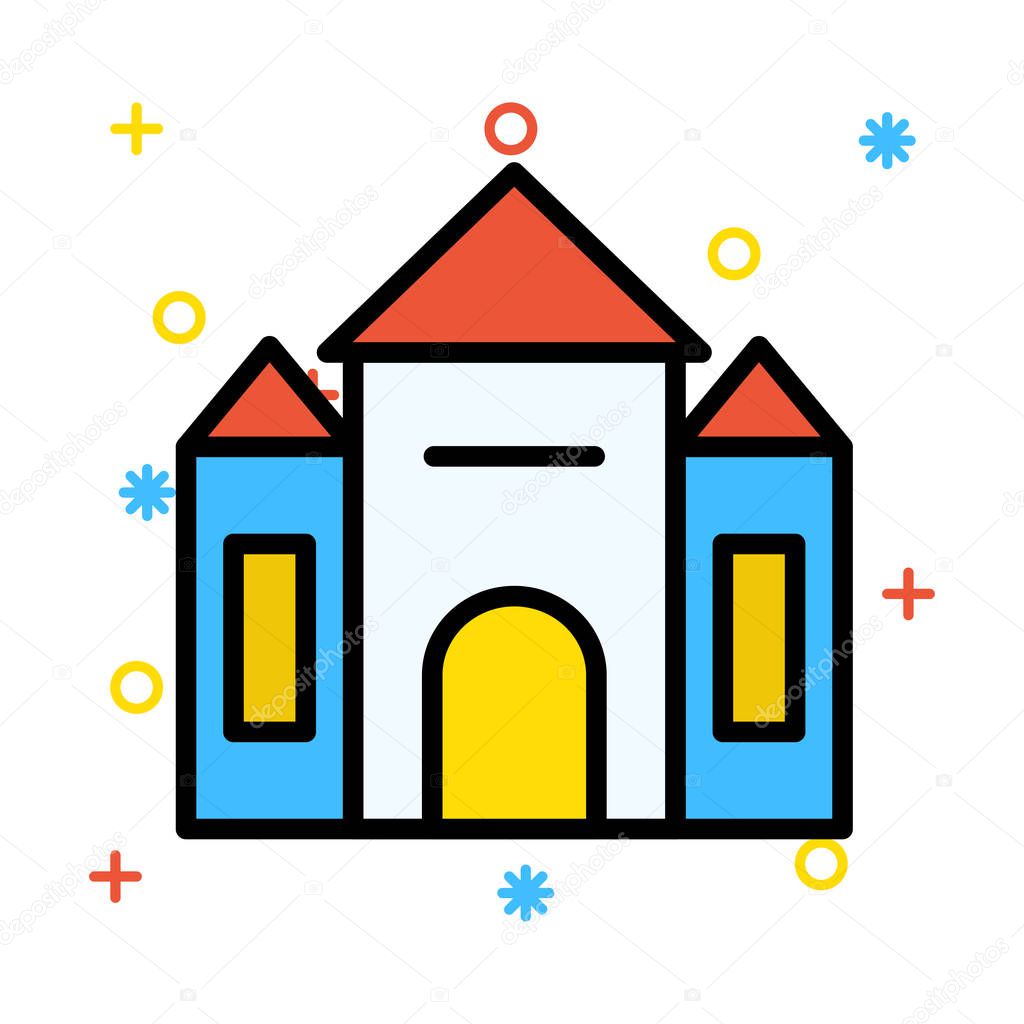 House, building icon, vector illustration