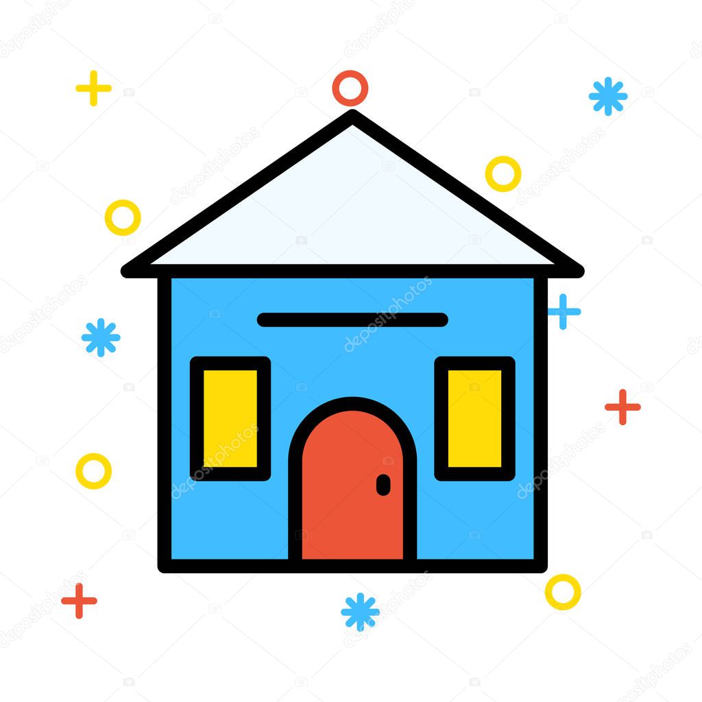Home   house   building   vector illustration