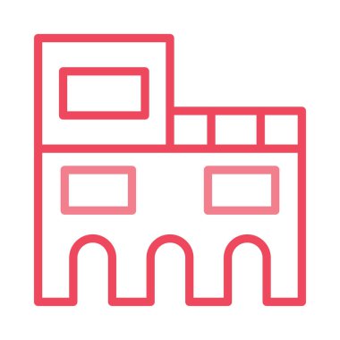 Ev, kutsal kişilerin resmi, vektör çizim inşa   