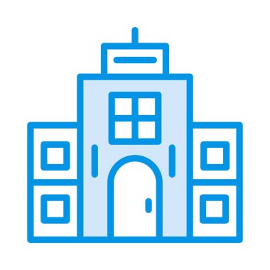 Otel, kutsal kişilerin resmi, vektör çizim Binası 