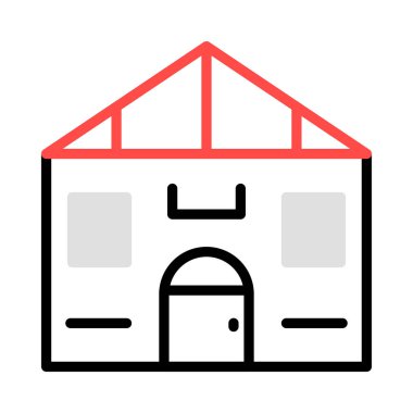 Ev Konut cephe vektör çizim 