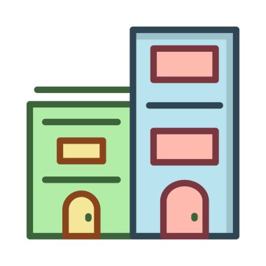 oluşturma vektör çizim apartman hostel 
