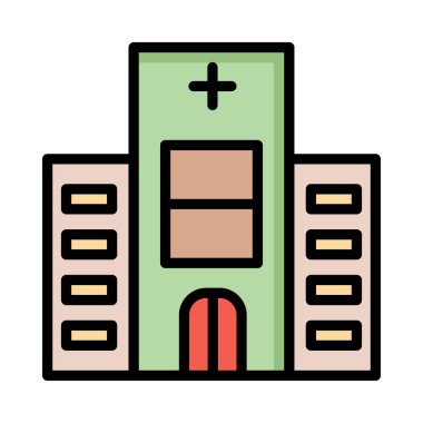 vektör çizim bina hastane Kliniği 
