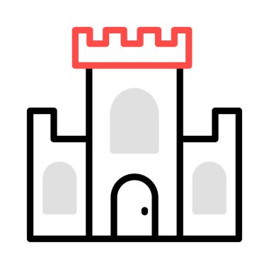 kale bastion kule vektör çizim 