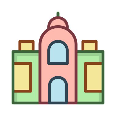 plaza ofis binası vektör çizim 