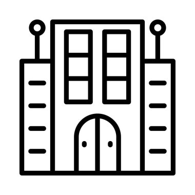 Ev, kutsal kişilerin resmi, vektör çizim inşa   