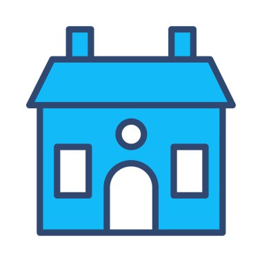 Ev, kutsal kişilerin resmi, vektör çizim inşa   