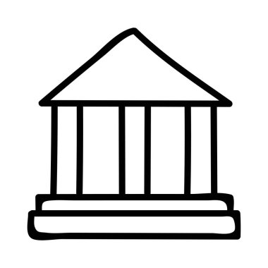 Banka, mahkeme kutsal kişilerin resmi, vektör çizim   