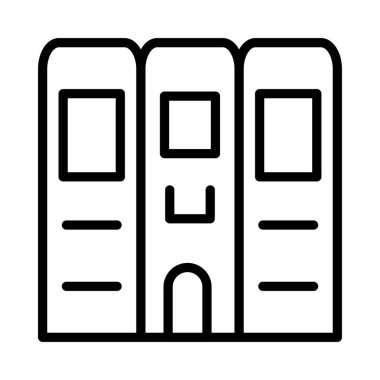 Ev, kutsal kişilerin resmi, vektör çizim inşa   