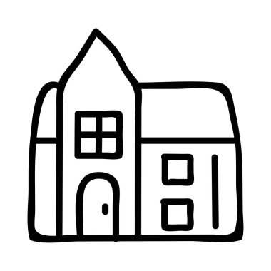 Ev, bina, ana sayfa. Vektör çizim   