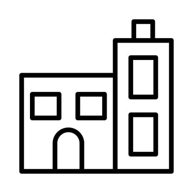 Otel, kutsal kişilerin resmi, vektör çizim Binası 