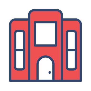 Otel, kutsal kişilerin resmi, vektör çizim Binası 