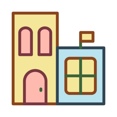 Hastane ev vektör çizim oluşturma 