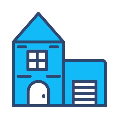 Ev, kutsal kişilerin resmi, vektör çizim inşa   