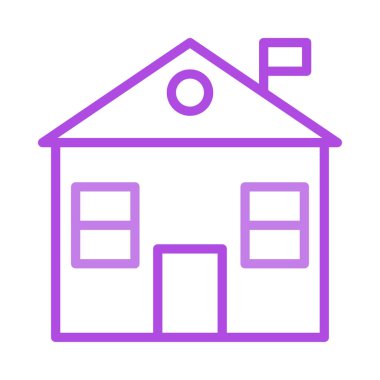 Ev, kutsal kişilerin resmi, vektör çizim inşa   