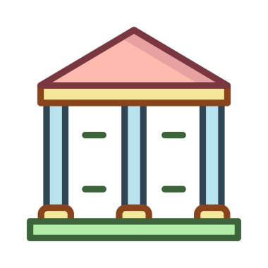 Banka mahkeme vektör çizim oluşturma 