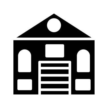 Ev, kutsal kişilerin resmi, vektör çizim inşa   