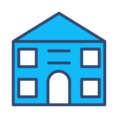 Ev, kutsal kişilerin resmi, vektör çizim inşa   