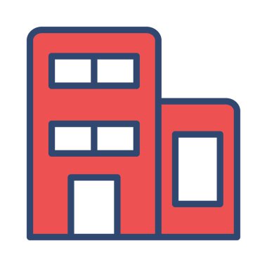 Ev, kutsal kişilerin resmi, vektör çizim inşa   