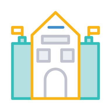 Banka, mahkeme kutsal kişilerin resmi, vektör çizim   