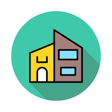 Ofis vektör çizim apartman binası 