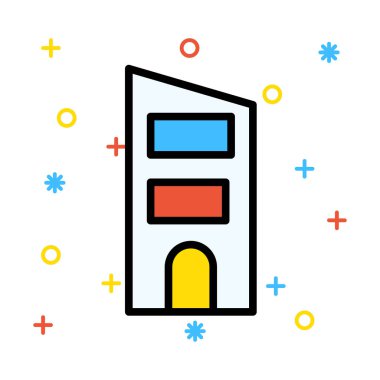 vektör çizim bina plaza tower 