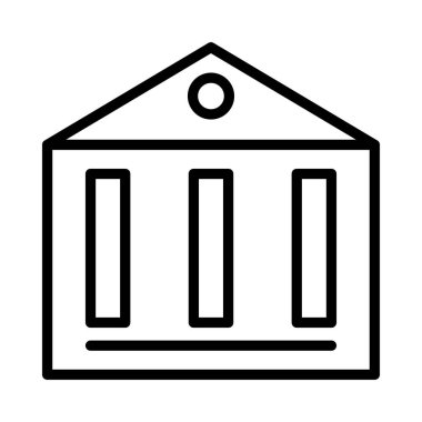 Banka, mahkeme kutsal kişilerin resmi, vektör çizim   