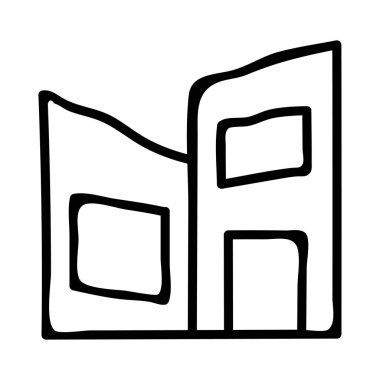 Ev, kutsal kişilerin resmi, vektör çizim inşa   