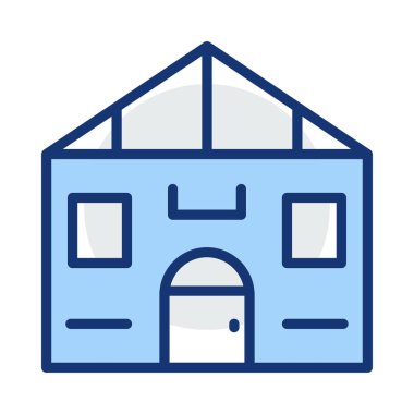 Kutsal kişilerin resmi, vektör çizim Bina mimari, 