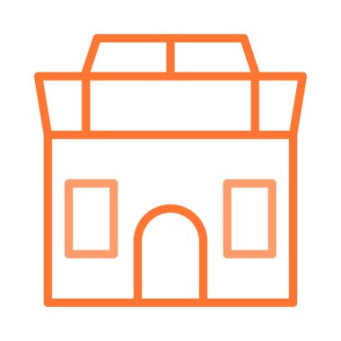 Otel, kutsal kişilerin resmi, vektör çizim Binası 