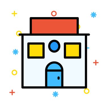 Kutsal kişilerin resmi, vektör çizim Bina mimari, 