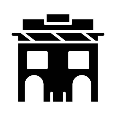 ofis yerleşim simgesini depolamak, illüstrasyon vektör   