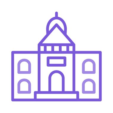 Ev, kutsal kişilerin resmi, vektör çizim inşa   