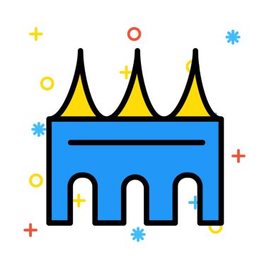 Bina, ofis, daire. Vektör çizim 