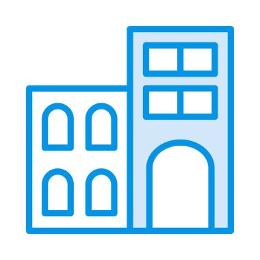 Otel, kutsal kişilerin resmi, vektör çizim Binası 