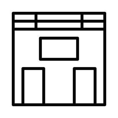 Ev, kutsal kişilerin resmi, vektör çizim inşa   