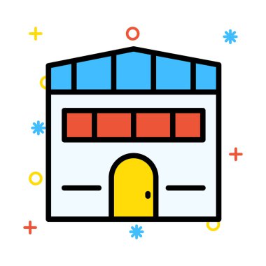 Kutsal kişilerin resmi, vektör çizim Bina mimari, 