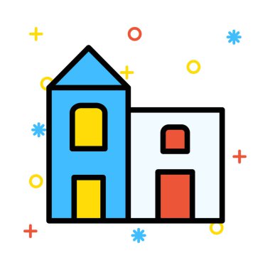 Kutsal kişilerin resmi, vektör çizim Bina mimari, 