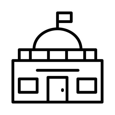 Ev, kutsal kişilerin resmi, vektör çizim inşa   