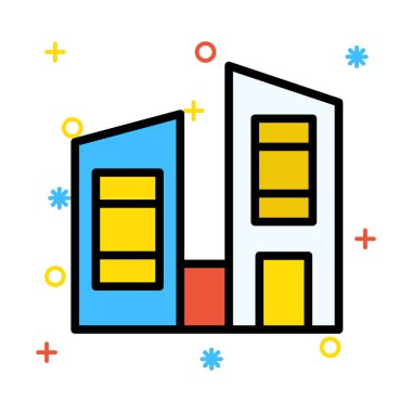 Bina alışveriş merkezi plaza vektör çizim 