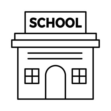 okul binası, vektör illüstrasyonu 