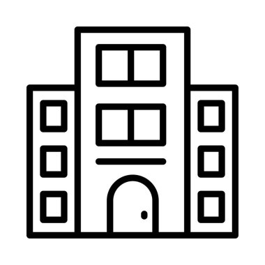 Otel, kutsal kişilerin resmi, vektör çizim Binası 