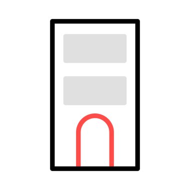 Otel, kutsal kişilerin resmi, vektör çizim Binası 