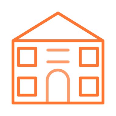 Ev, kutsal kişilerin resmi, vektör çizim inşa   