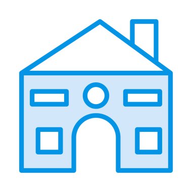 Ev, kutsal kişilerin resmi, vektör çizim inşa   