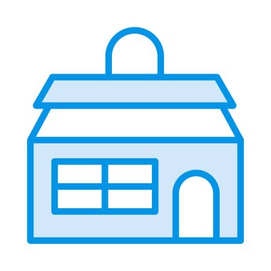 Ev, kutsal kişilerin resmi, vektör çizim inşa   