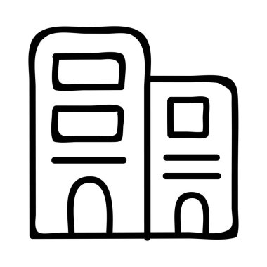 Ev, kutsal kişilerin resmi, vektör çizim inşa   