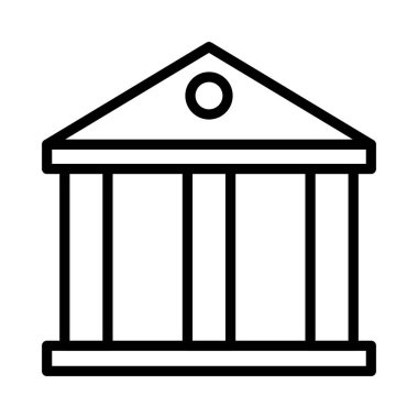 Banka, mahkeme kutsal kişilerin resmi, vektör çizim   