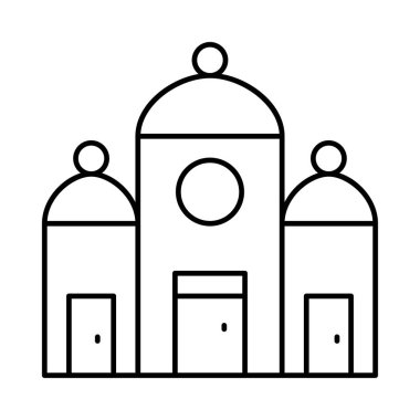 Kilise, bina simgesi. Vektör çizim 