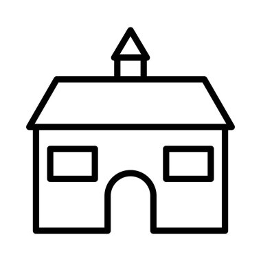 Ev, kutsal kişilerin resmi, vektör çizim inşa   